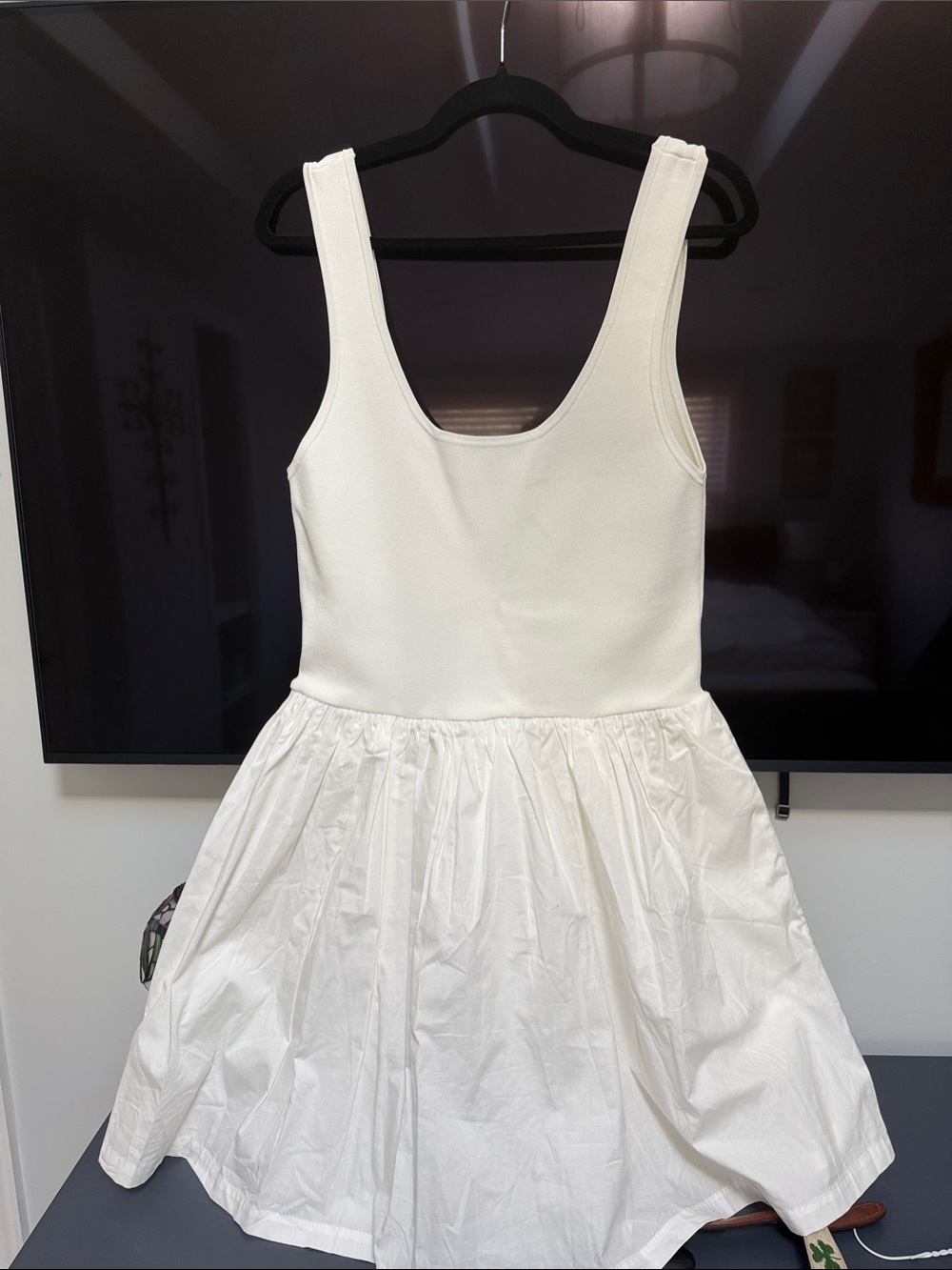 White Sleeveless Fit-and-Flare Tennis Dress